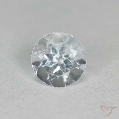 Água-marinha Azul Esverdeado Claro Natural 0.40ct, Redondo, VS