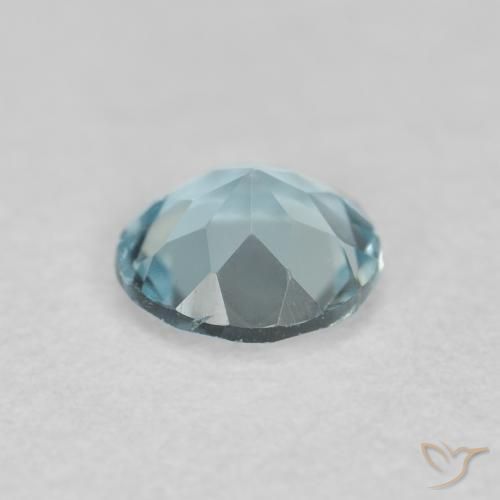 Água-marinha Azul claro Natural 0.22ct, Redondo, VVS-VS
