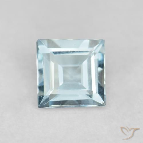 0.22ct Natural Azul claro Água-marinha, Quadrado, VVS