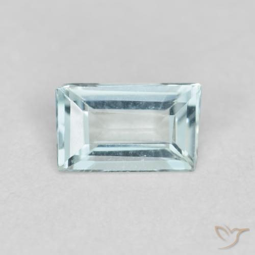 0.25ct Natural Azul claro Água-marinha, baguete, VVS