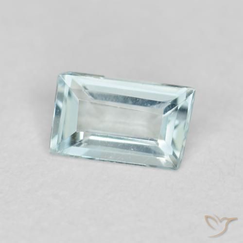 Água-marinha Azul claro Natural 0.25ct, baguete, VVS