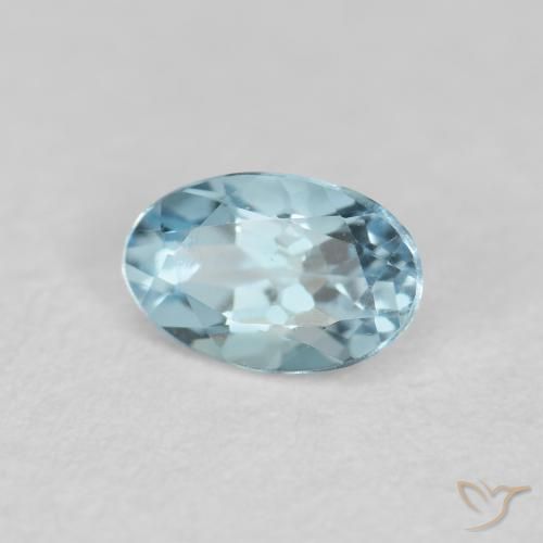 Água-marinha Azul-esverdeado Natural 0.21ct, oval, VVS