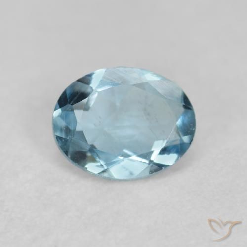 0.29ct Natural Azul Aqua Profundo Água-marinha, oval, VVS-VS, Photo A