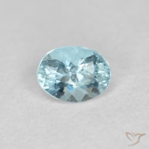 0.30ct Natural Azul Aqua claro Água-marinha, oval, VS-SI