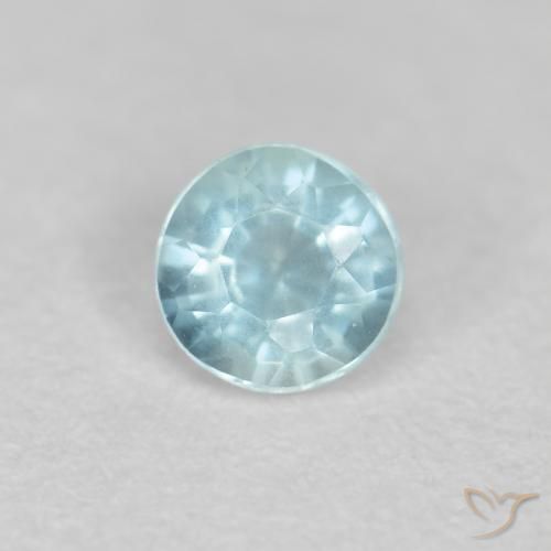 0.18ct Natural Azul claro Água-marinha, Redondo, VS-SI, Photo A