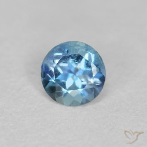 0.20ct Natural Bebê azul Água-marinha, Redondo, VS-SI