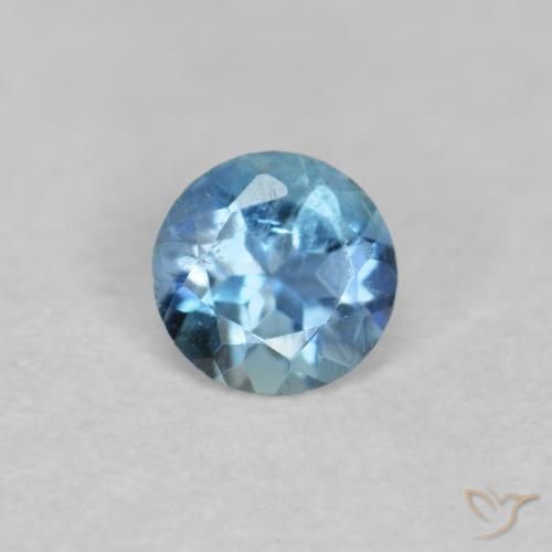 água-marinha Bebê azul Natural 0.20ct, Corte Redondo, VS-SI