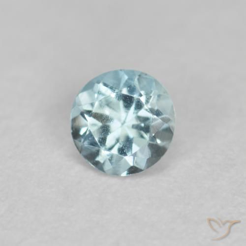 0.20ct Natural Azul claro Água-marinha, Redondo, VS-SI, Photo A