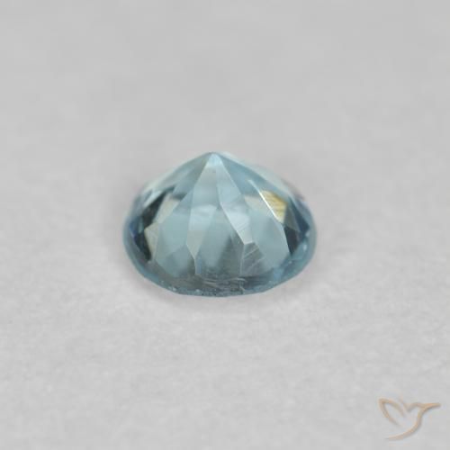 Água-marinha Azul claro Natural 0.20ct, Redondo, VS-SI
