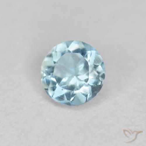 Água-marinha Azul Maya Claro Natural 0.19ct, Redondo, VS