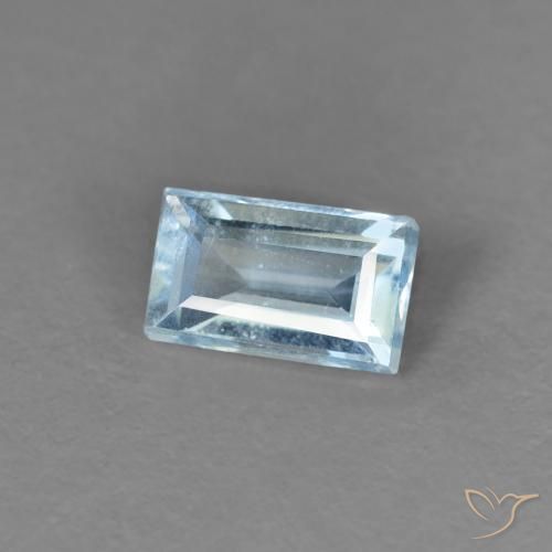Água-marinha céu azul claro Natural 0.26ct, baguete, VS