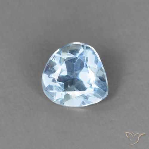 0.18ct Natural Bebê azul Água-marinha, Formato de pêra, VS