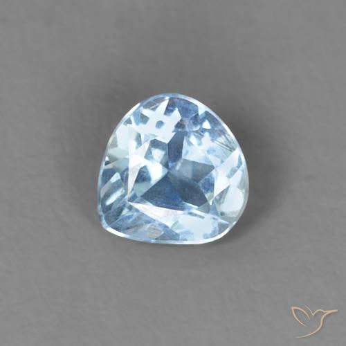 Água-marinha Bebê azul Natural 0.18ct, Formato de pêra, VS