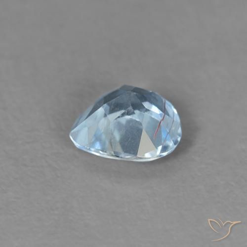 Água-marinha Bebê azul Natural 0.18ct, Formato de pêra, VS