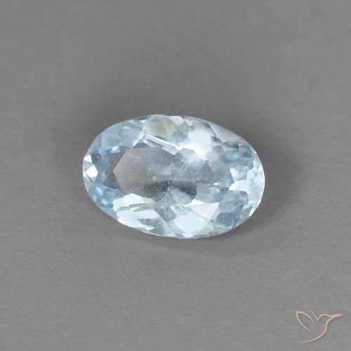 0.30ct Natural Azul claro Água-marinha, oval, VS