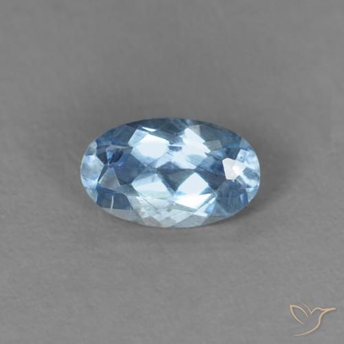 0.24ct Natural Céu azul Água-marinha, oval, VS