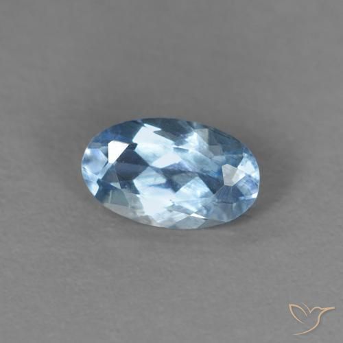 Água-marinha Céu azul Natural 0.24ct, oval, VS