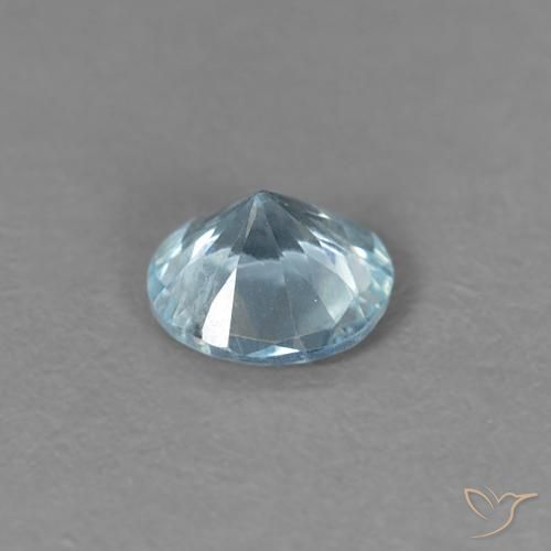 Água-marinha Azul pálido Natural 0.22ct, Redondo, VS