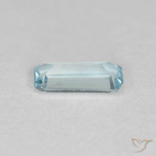 Água-marinha Azul claro Natural 0.33ct, Corte Octógono / Esmeralda, VS