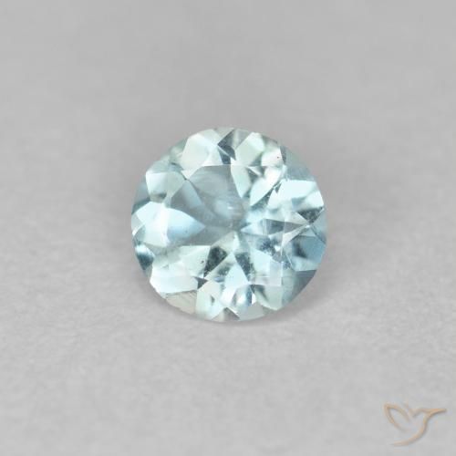 Água-marinha Azul claro Natural 0.20ct, Redondo, VS