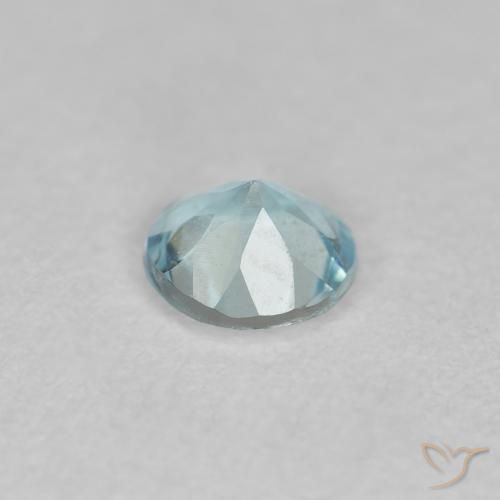 Água-marinha Azul claro Natural 0.20ct, Redondo, VS