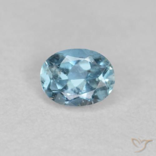Água-marinha Azul claro Natural 0.18ct, oval, VS