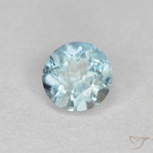 água-marinha Azul claro Natural 0.18ct, Corte Redondo, VS