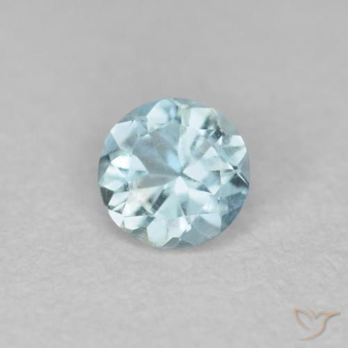 0.24ct Natural Azul claro Água-marinha, Redondo, VS