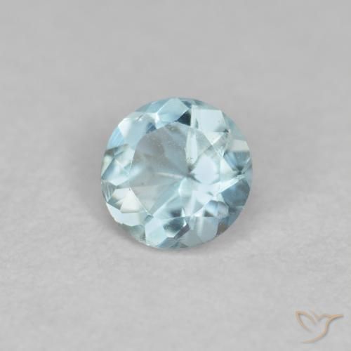 Água-marinha Azul claro Natural 0.24ct, Redondo, VS
