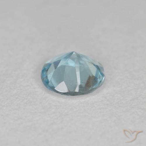Água-marinha Azul claro Natural 0.24ct, Redondo, VS