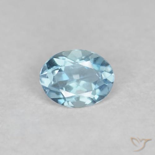 0.14ct Natural Azul Suíço Água-marinha, oval, VS