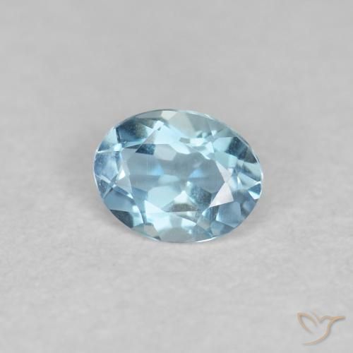 Água-marinha Azul Suíço Natural 0.14ct, oval, VS