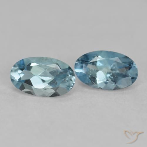 Pedras preciosas de Água-marinha Azul Muito Claro natural de 0.49 ct, oval, VS