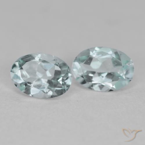 Pedras preciosas de água-marinha Azul Aqua claro natural de 1.12 ct, Corte Oval, VS