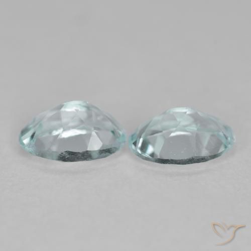 Pedras preciosas de água-marinha Azul Aqua claro natural de 1.12 ct, Corte Oval, VS