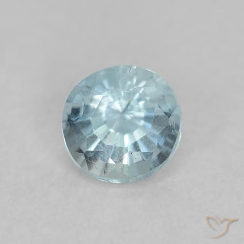 0.17ct Natural Bebê azul Água-marinha, Redondo, VS-SI