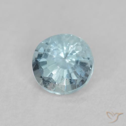 Água-marinha Bebê azul Natural 0.17ct, Redondo, VS-SI