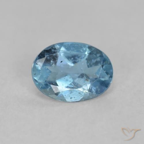 0.25ct Natural Azul Azure Profundo Água-marinha, oval, VS-SI