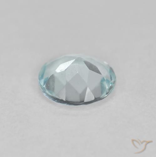 Água-marinha Azul Aqua claro Natural 0.34ct, Redondo, VS