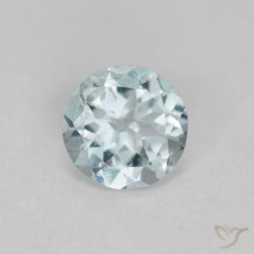 0.36ct Natural Azul Aqua claro Água-marinha, Redondo, VVS-VS
