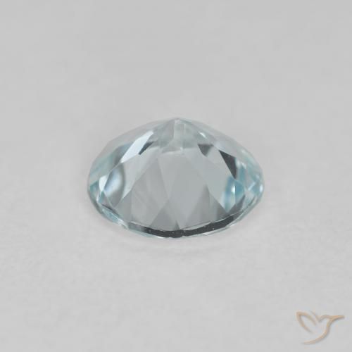 Água-marinha Azul Aqua claro Natural 0.36ct, Redondo, VVS-VS
