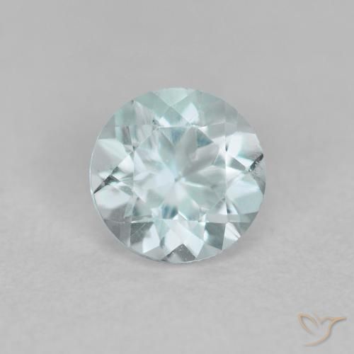 0.41ct Natural Azul claro Água-marinha, Redondo, VS