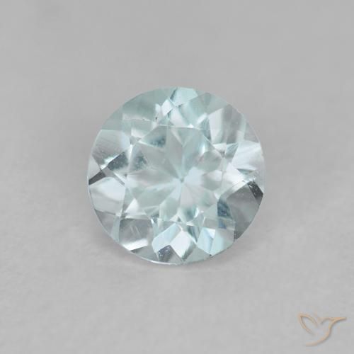 Água-marinha Azul claro Natural 0.41ct, Redondo, VS