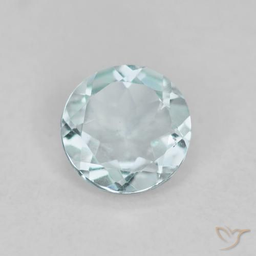 0.36ct Natural Azul Aqua claro Água-marinha, Redondo, VS