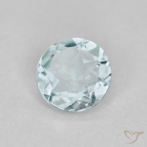 Água-marinha Azul Aqua claro Natural 0.36ct, Redondo, VS