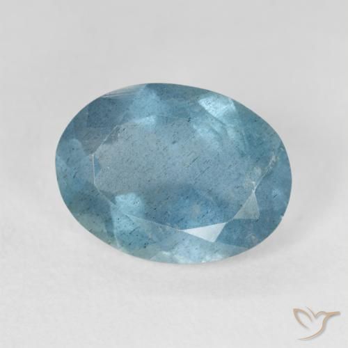 4.03ct Natural Azul Esverdeado Claro Água-marinha, oval, VS-SI