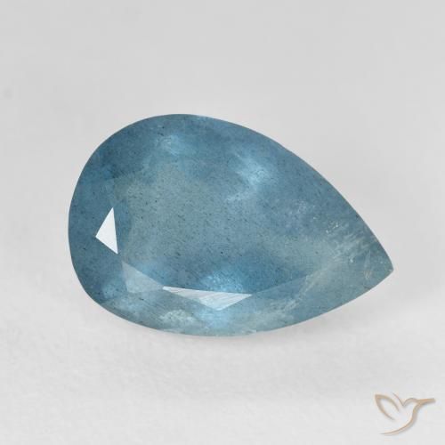 6.37ct Natural Verde azulado Água-marinha, Formato de pêra, VS-SI