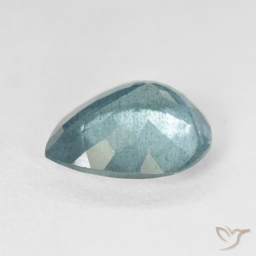Água-marinha Azul claro verde Natural 3.54ct, Formato de pêra, VS-SI