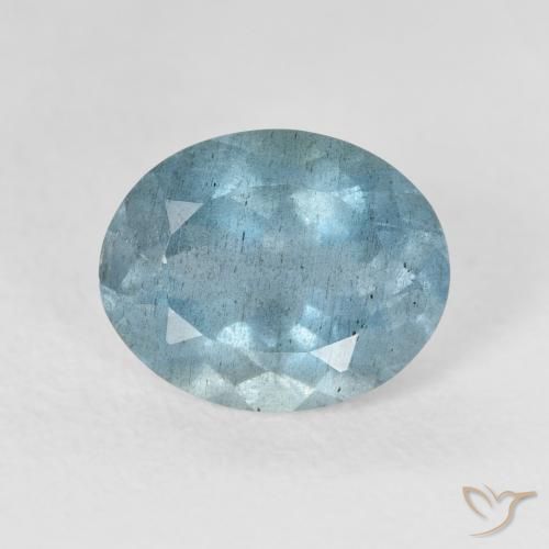 2.51ct Natural Light Bluish Turquoise Água-marinha, oval, VS-SI, Photo A