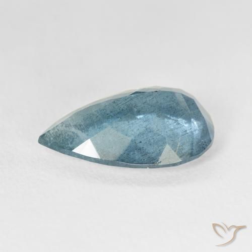 Água-marinha azul natural 5,21ct, formato de pêra, VS-SI